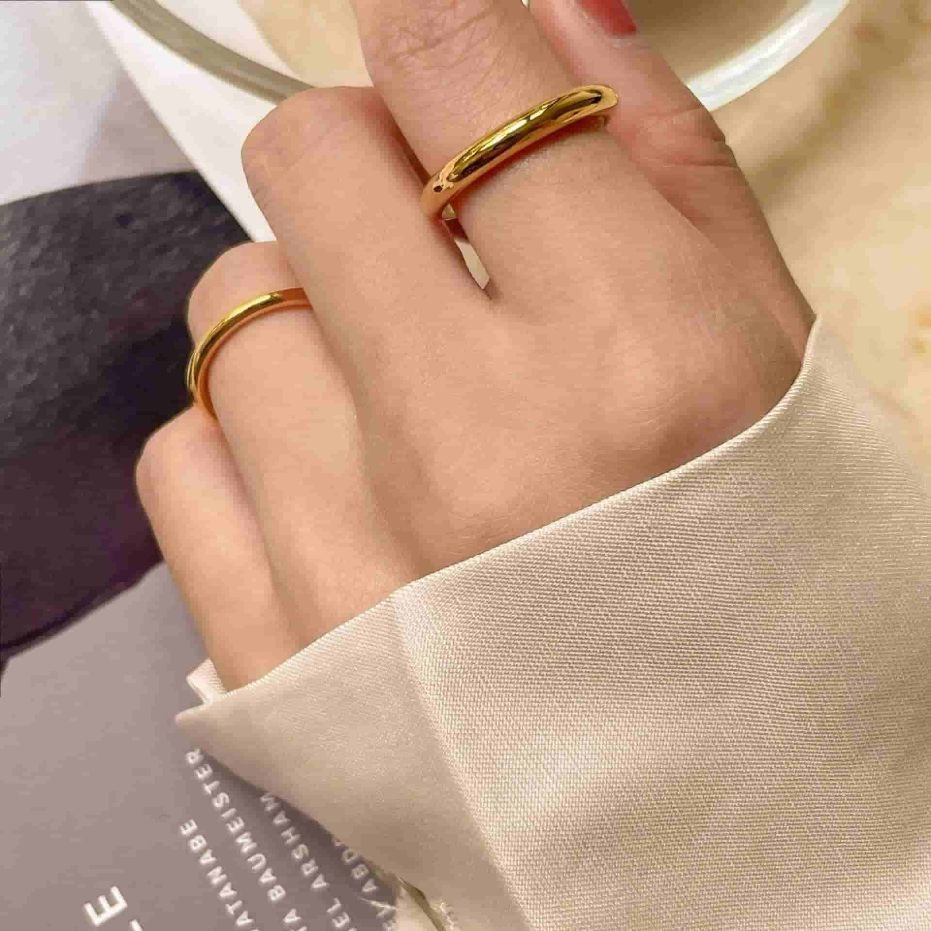 gold plated stacking rings