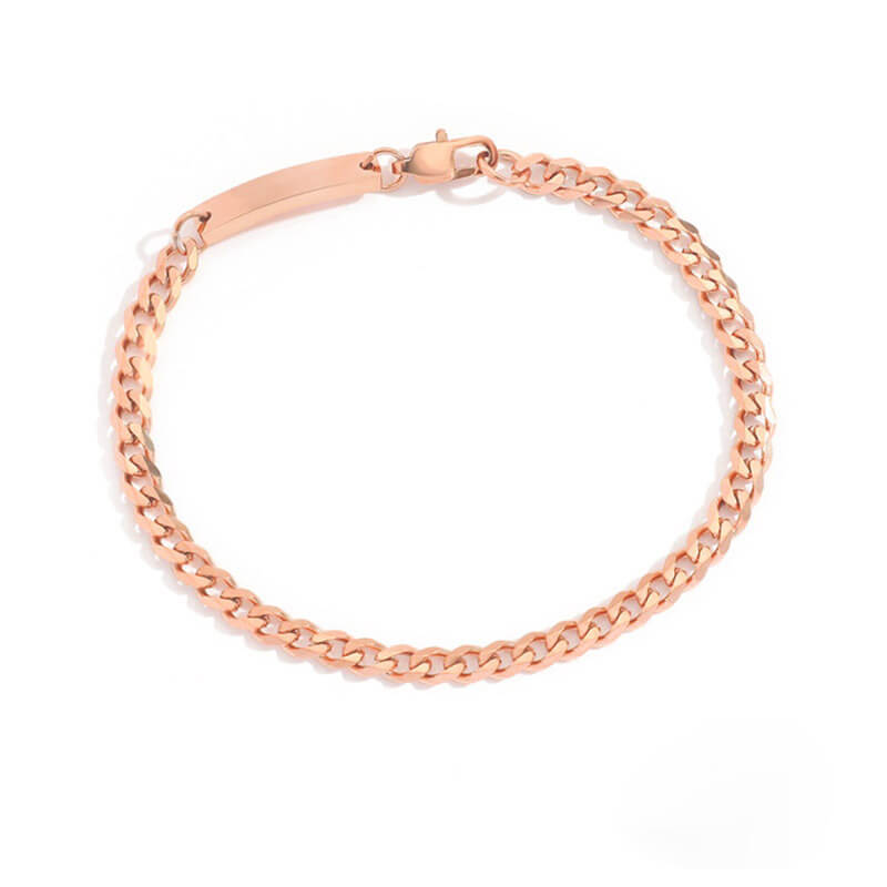 Minimalist Chain Bracelet Rose Gold