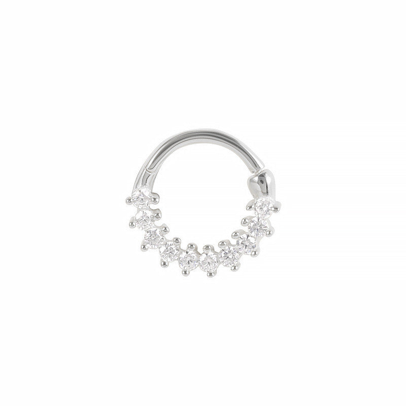 Silver Cartilage Hoop Earrings