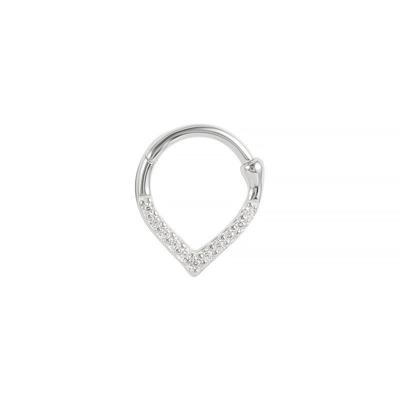 Silver Cartilage Hoop Earrings