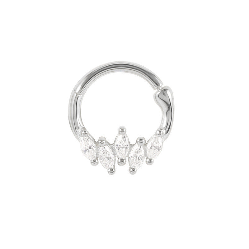 Silver Cartilage Hoop Earrings