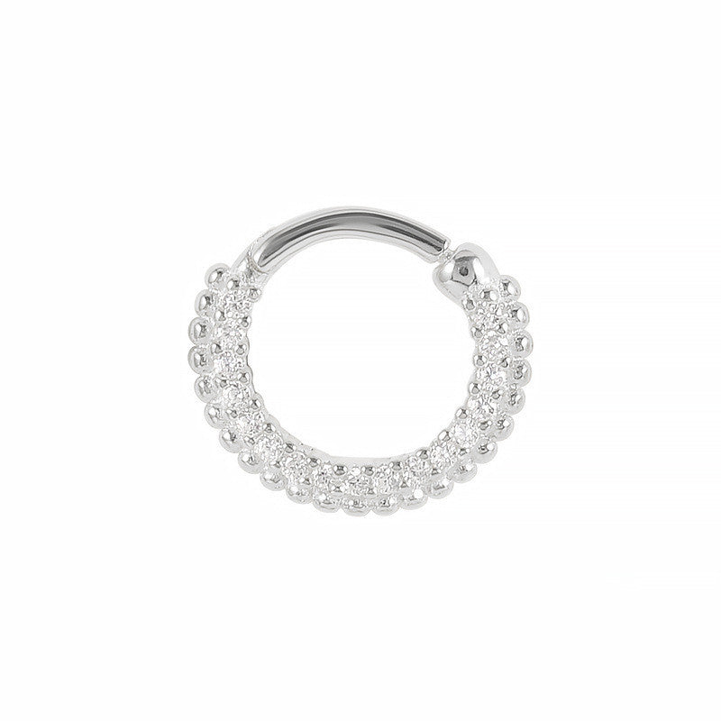 Silver Cartilage Hoop Earrings