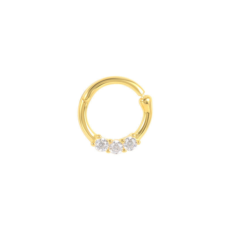 Gold Cartilage Hoop Earrings