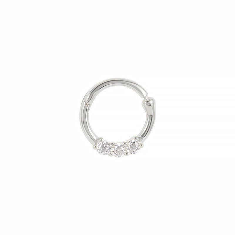 Silver Cartilage Hoop Earrings