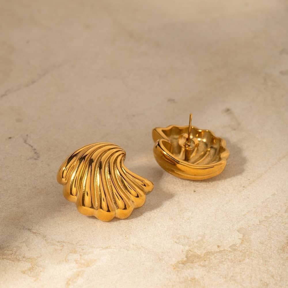 Gold Shell Fashion Earrings