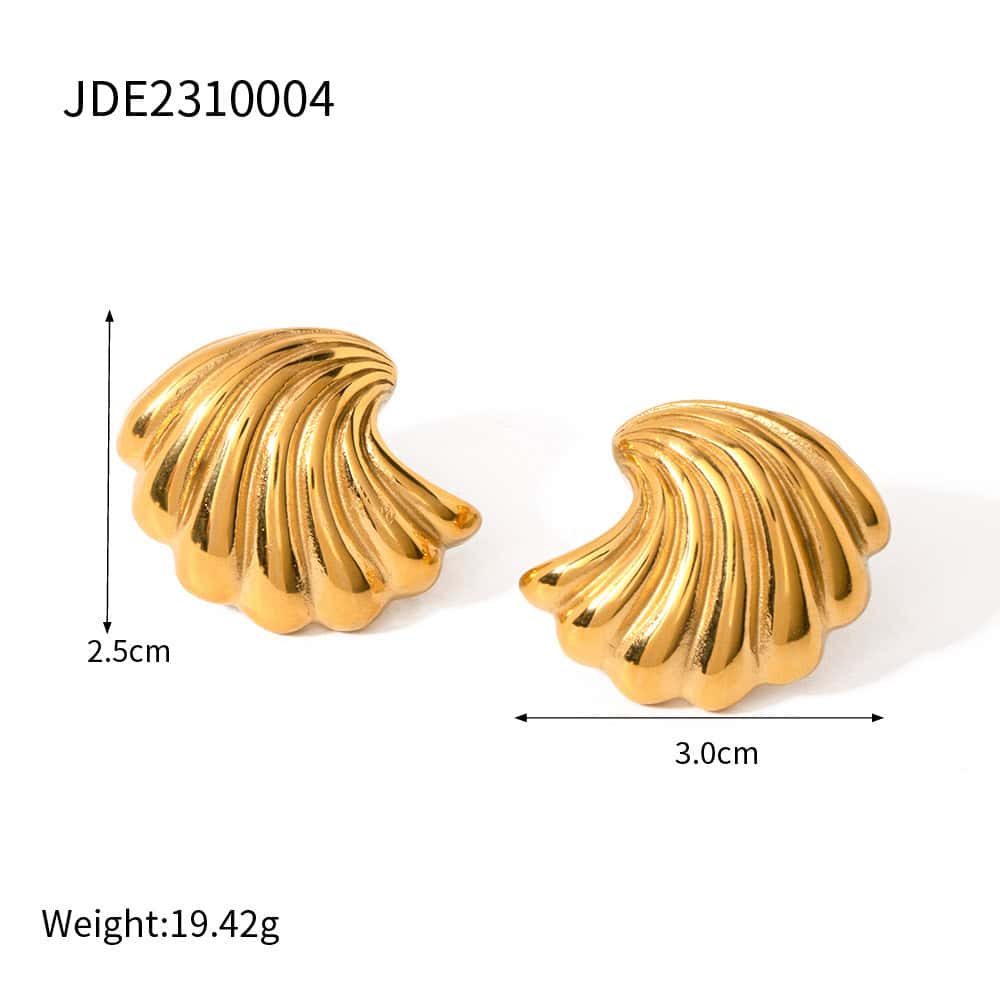 Gold Shell Fashion Earrings