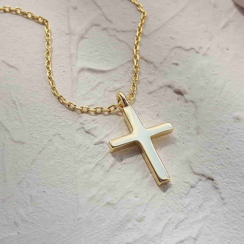 Gold Crucifix Pendant Necklace