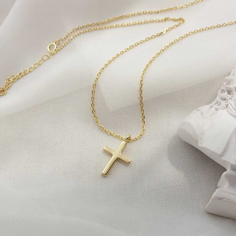 Gold Crucifix Pendant Necklace