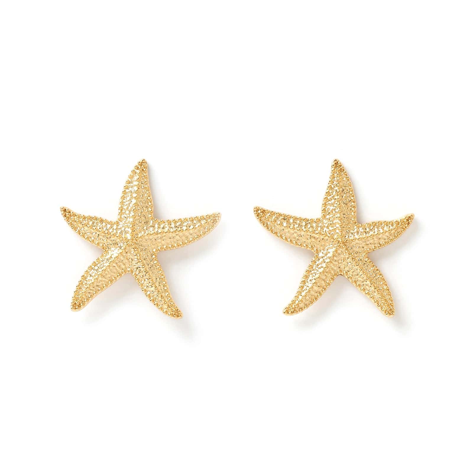 Gold Starfish Earrings for female