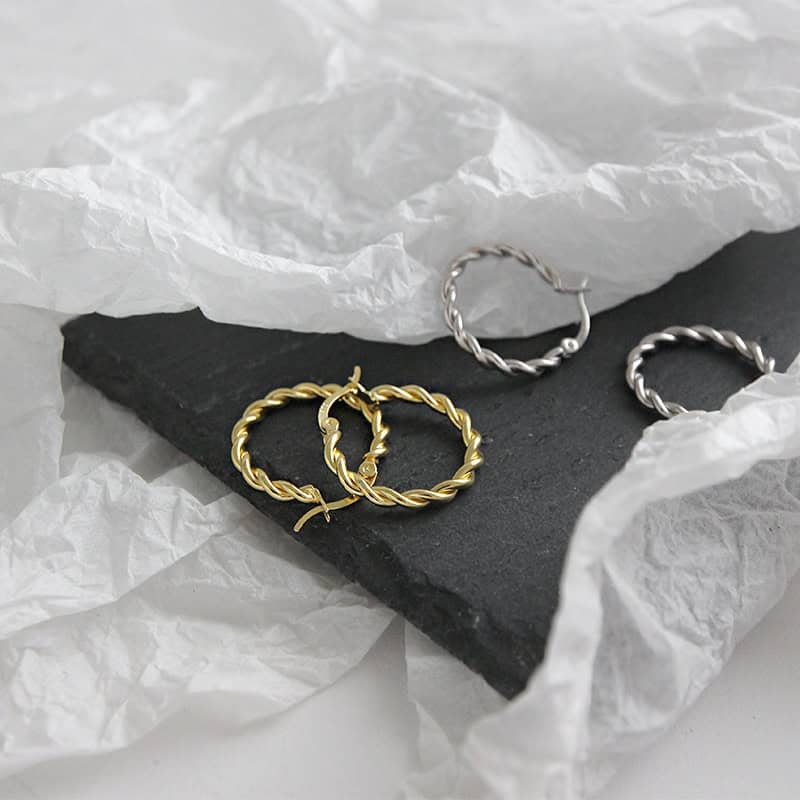 Twisted Hoop Earrings