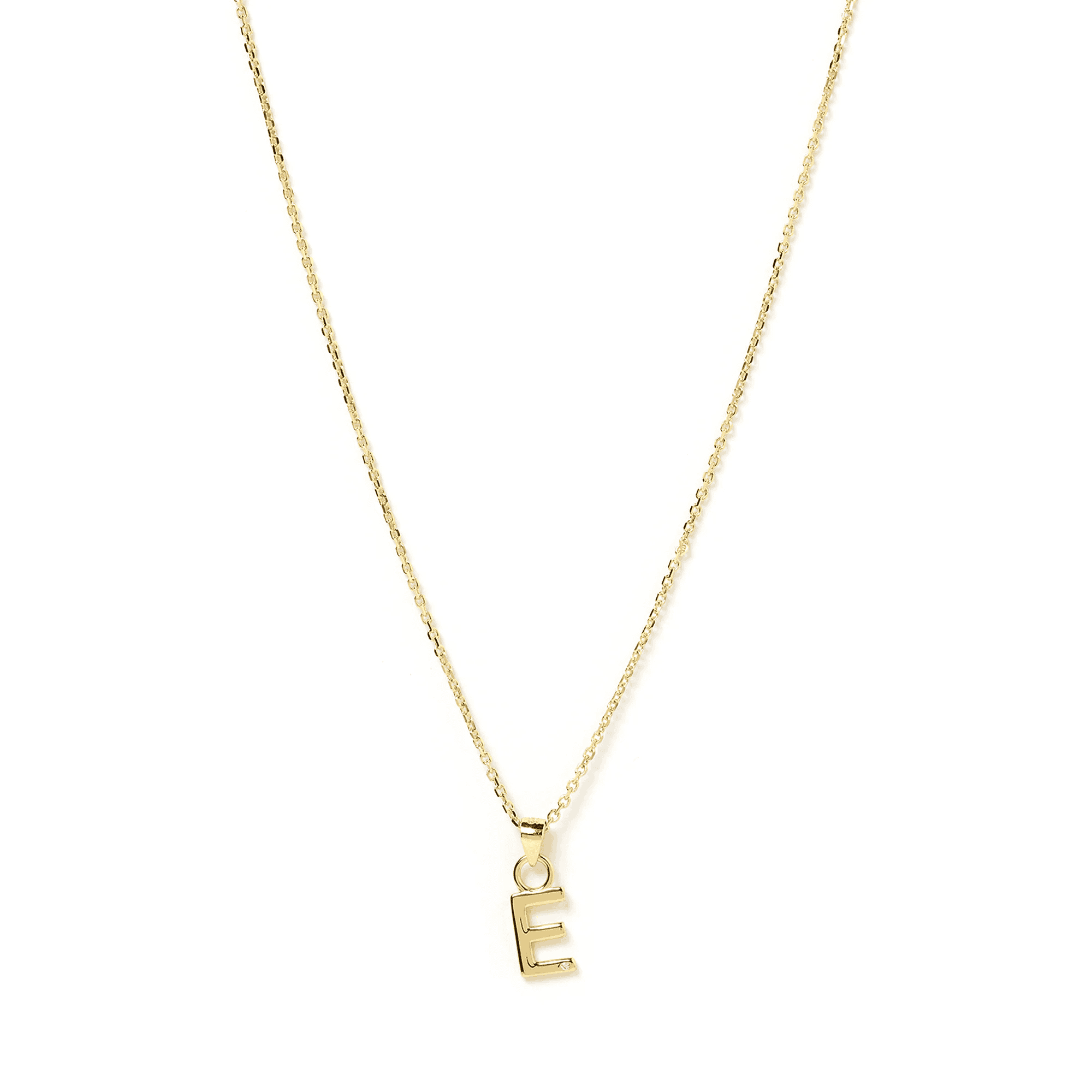 Initial Gold Charm Necklace 14k gold plated