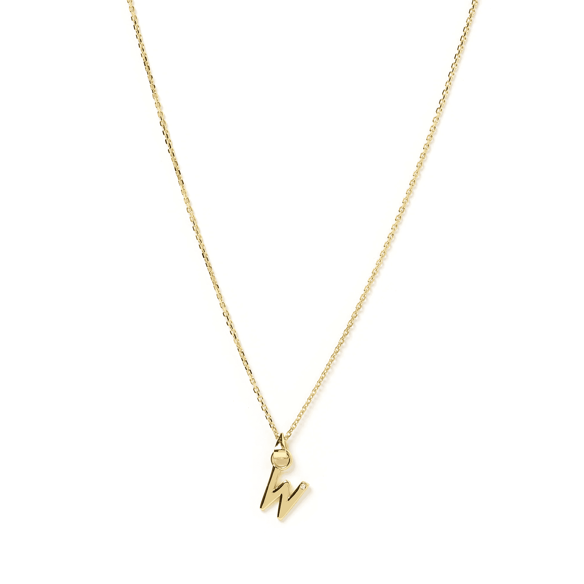 Initial Gold Charm Necklace 14k gold plated