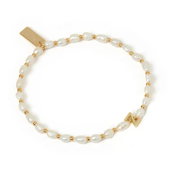 Initial Pearl Bracelet LETTER Z