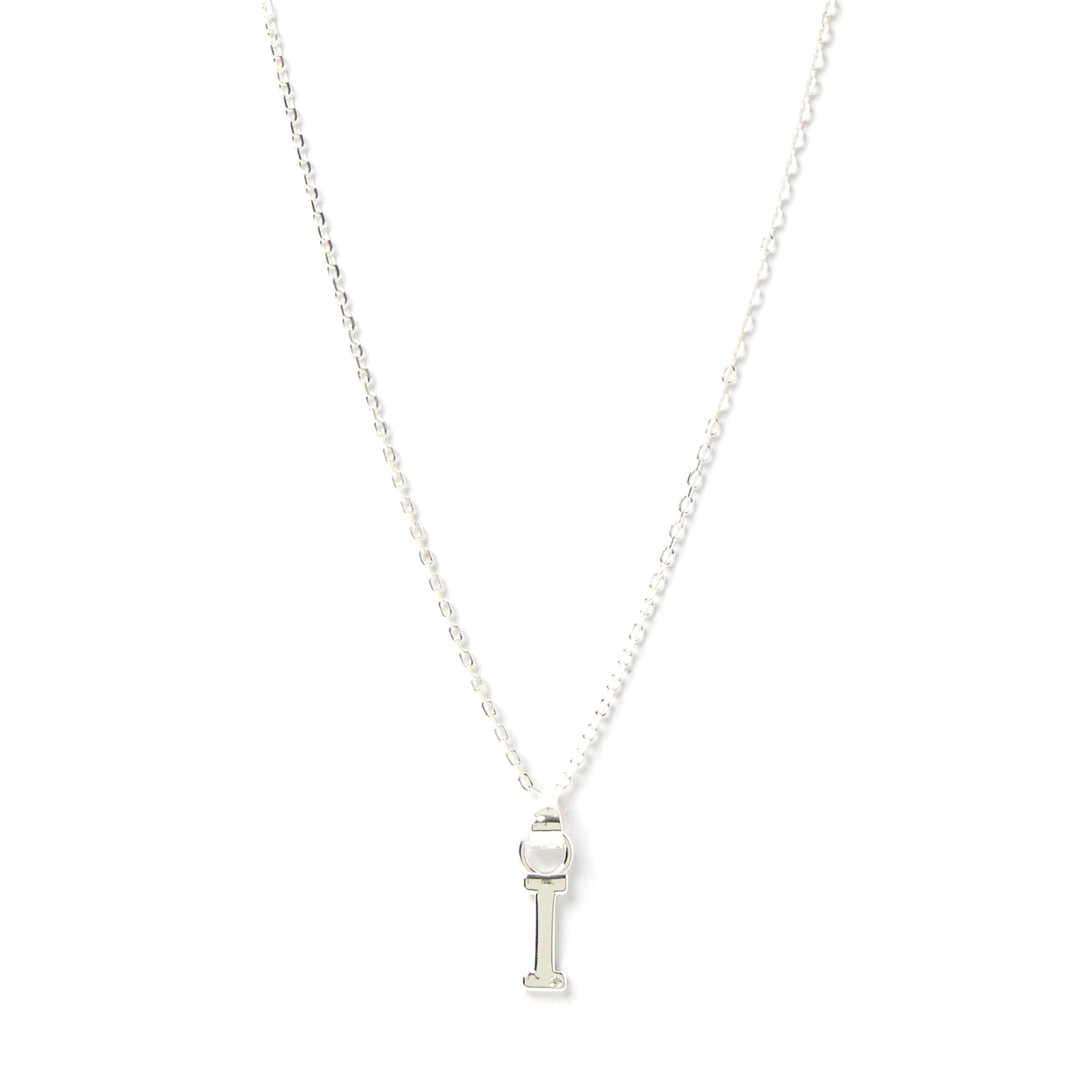 Initial Silver Charm Necklace 13