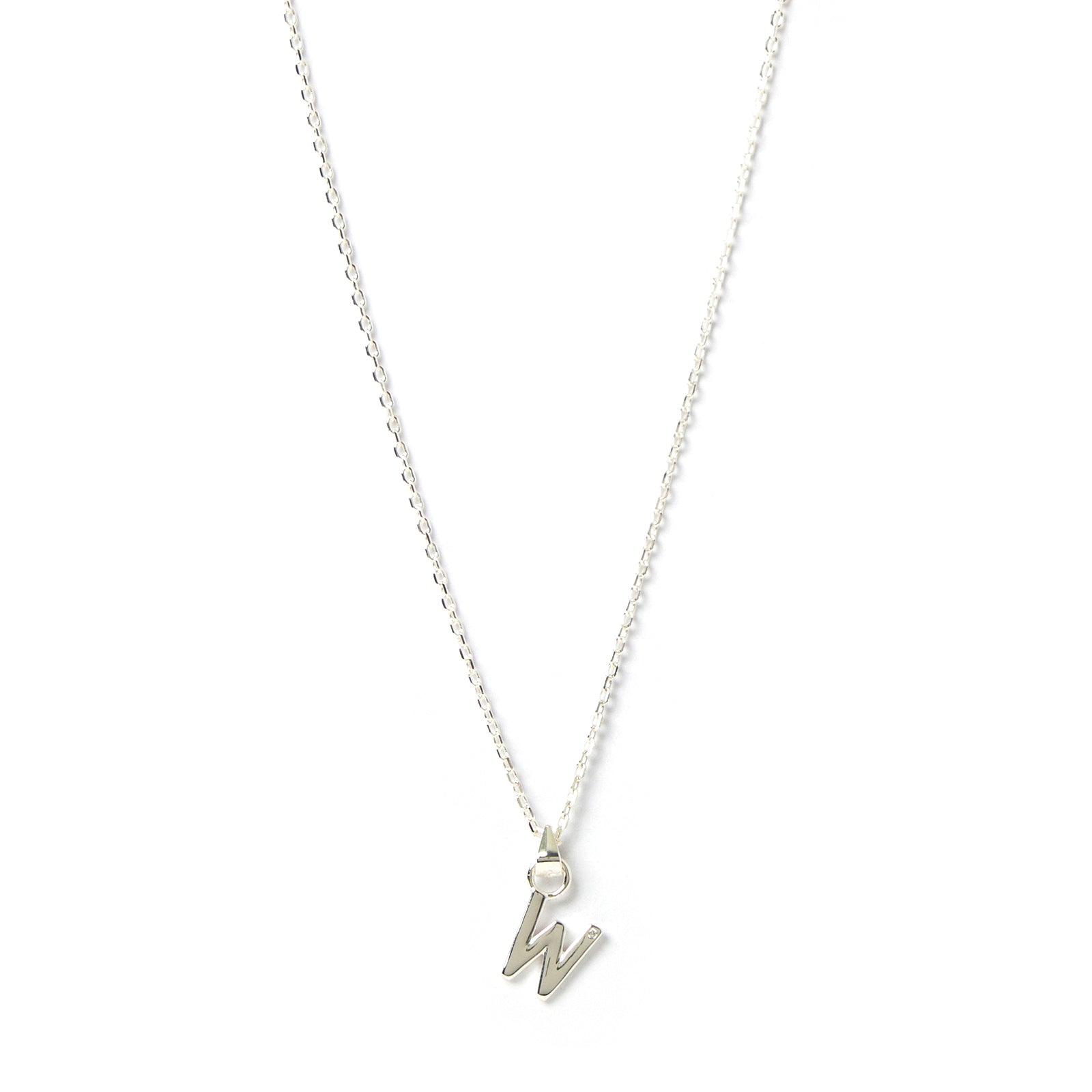 Initial Silver Charm Necklace 27