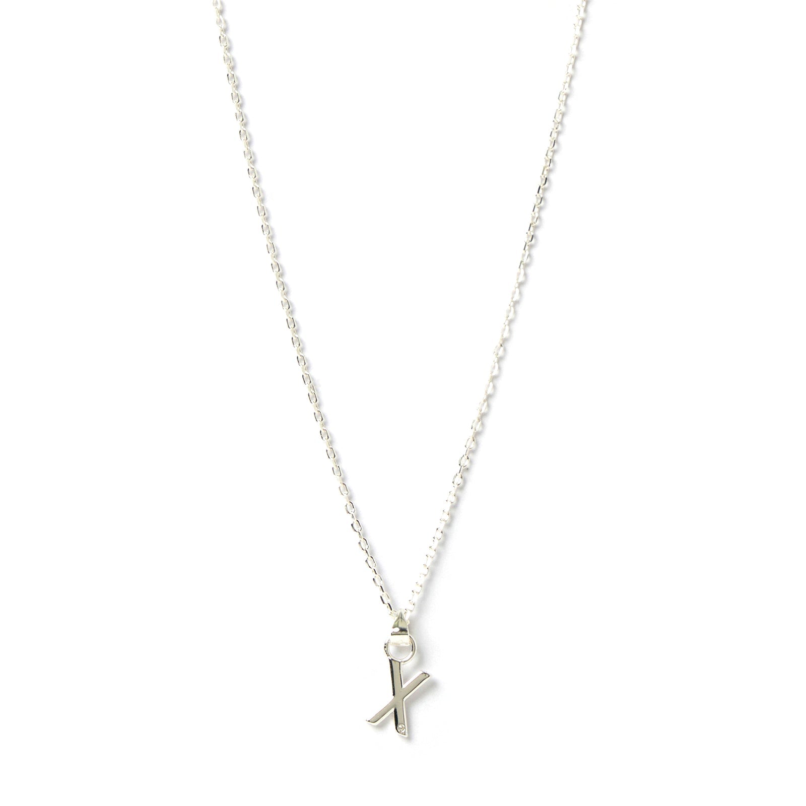 Initial Silver Charm Necklace 28