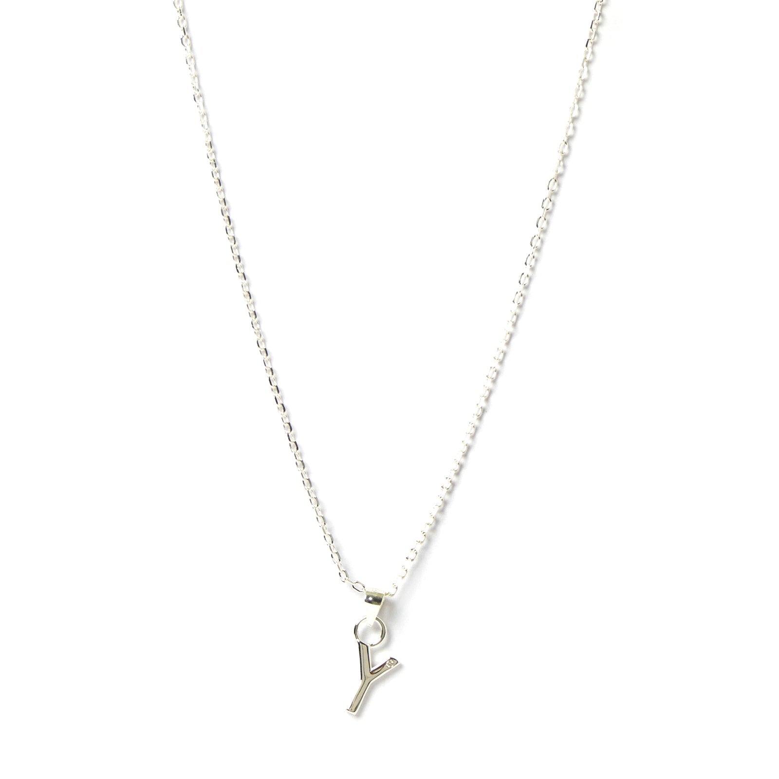 Initial Silver Charm Necklace 29