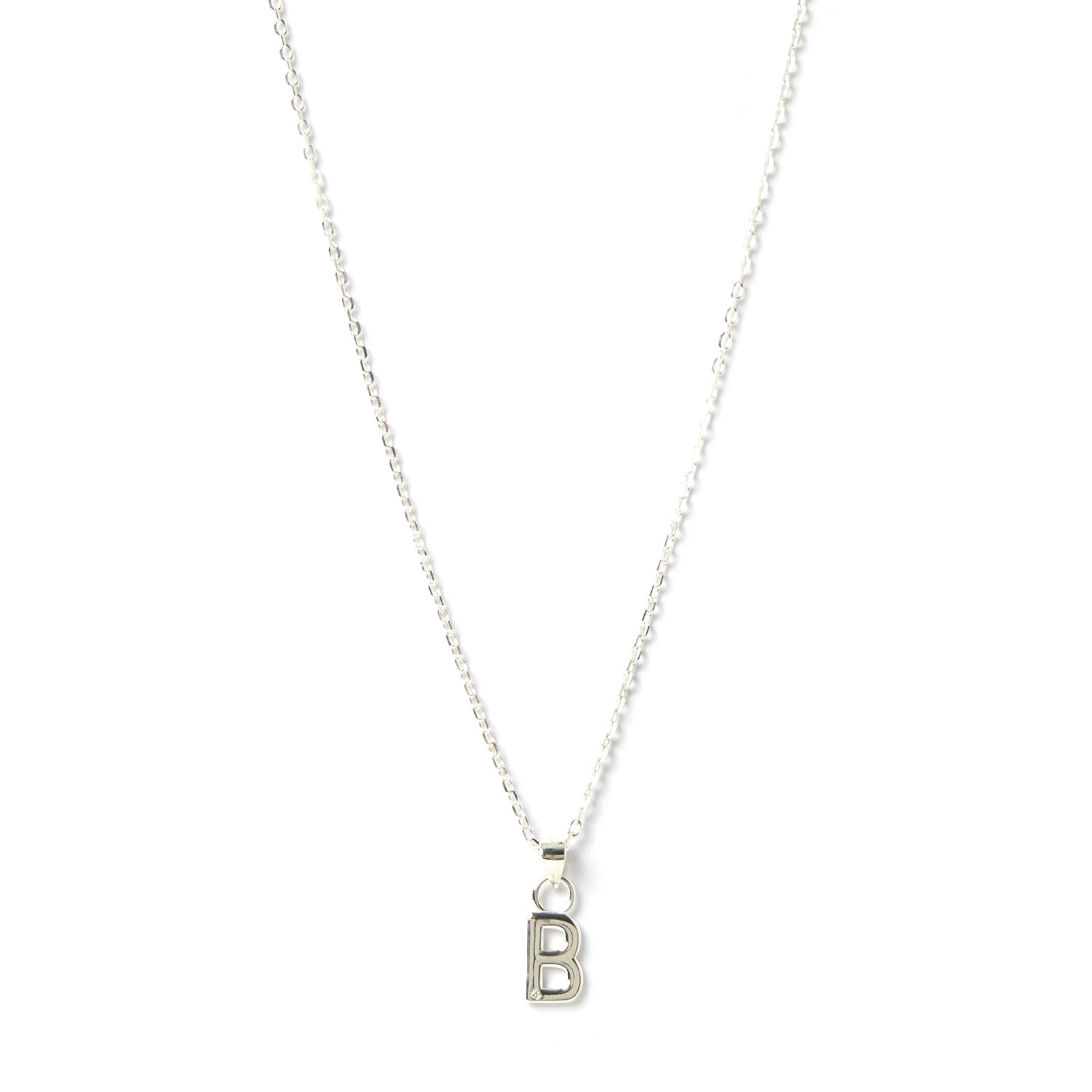 Initial Silver Charm Necklace 6