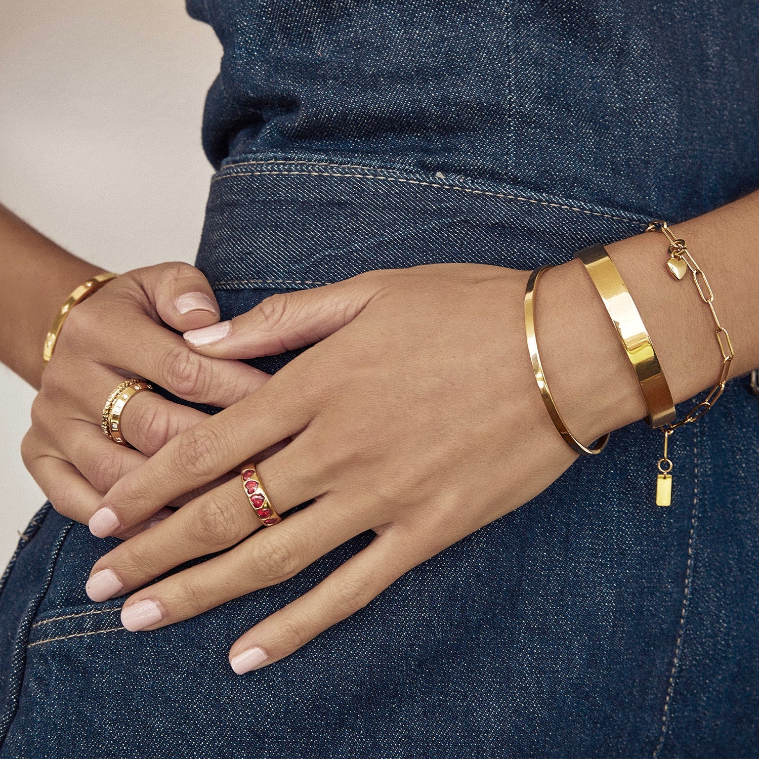 J'adore Gold Ring - Red 3