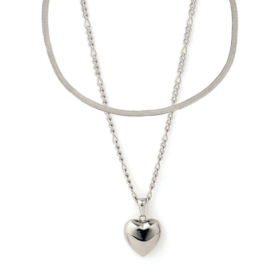 Lovebird Necklace Stack - Silver