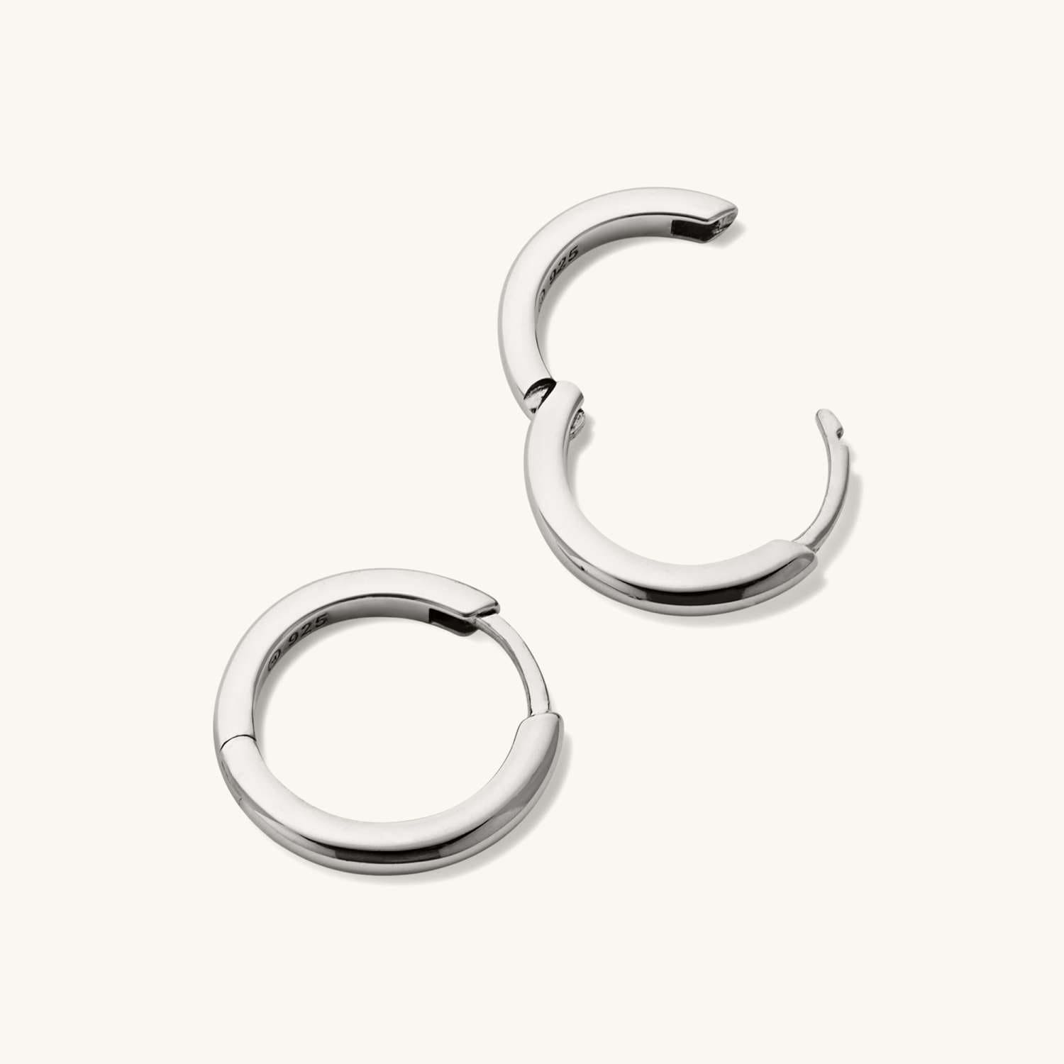 Silver Medium Hoop Earrings