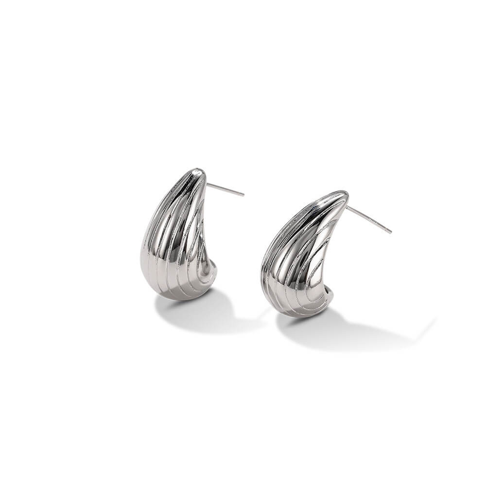 Silver Mini Hollow Drop Earrings