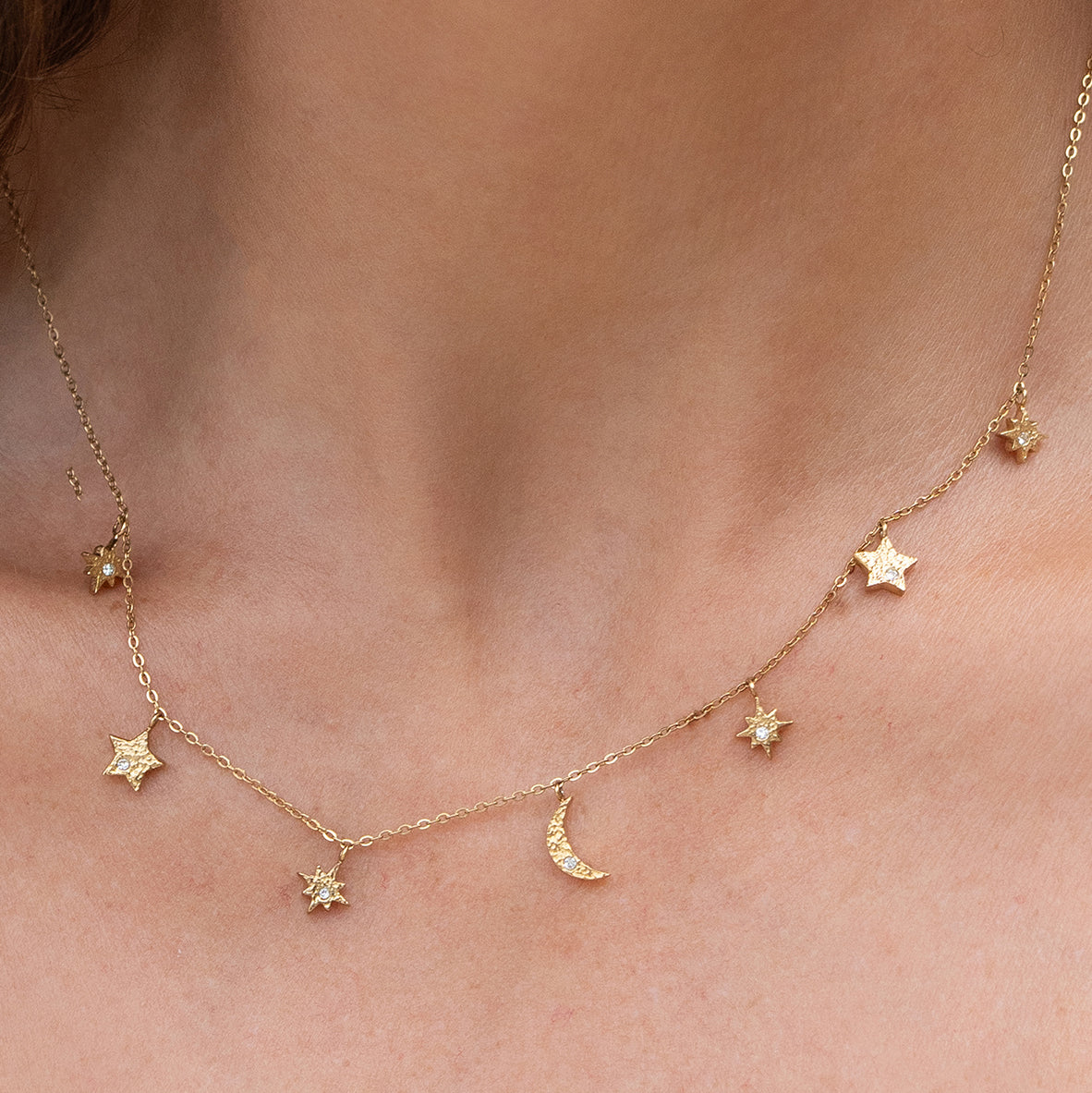 Moondust Gold Charm Necklace 2
