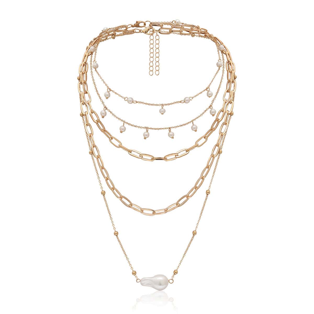 Multilayer Pearl Necklace