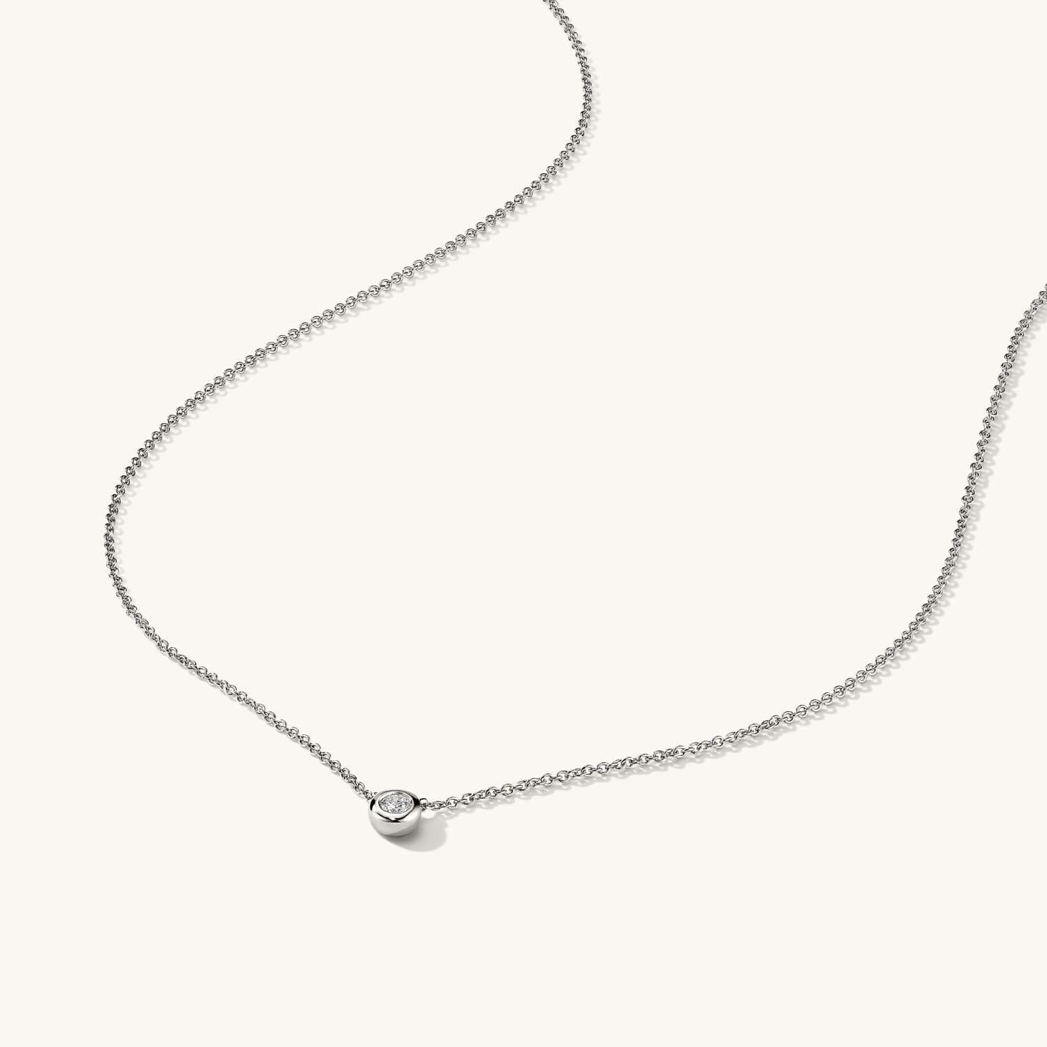 Solo Diamond Necklace Silver