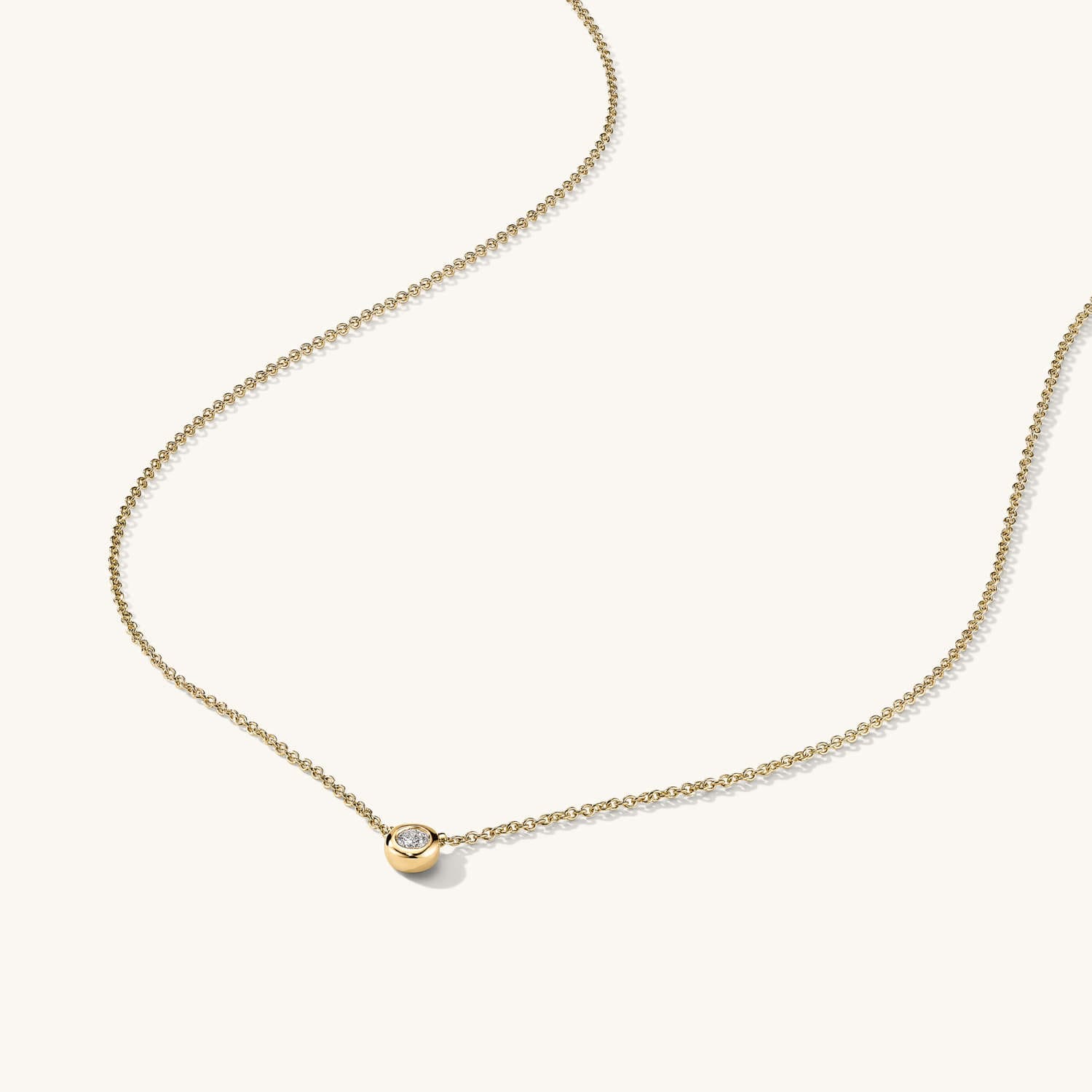 Solo Diamond Necklace Gold