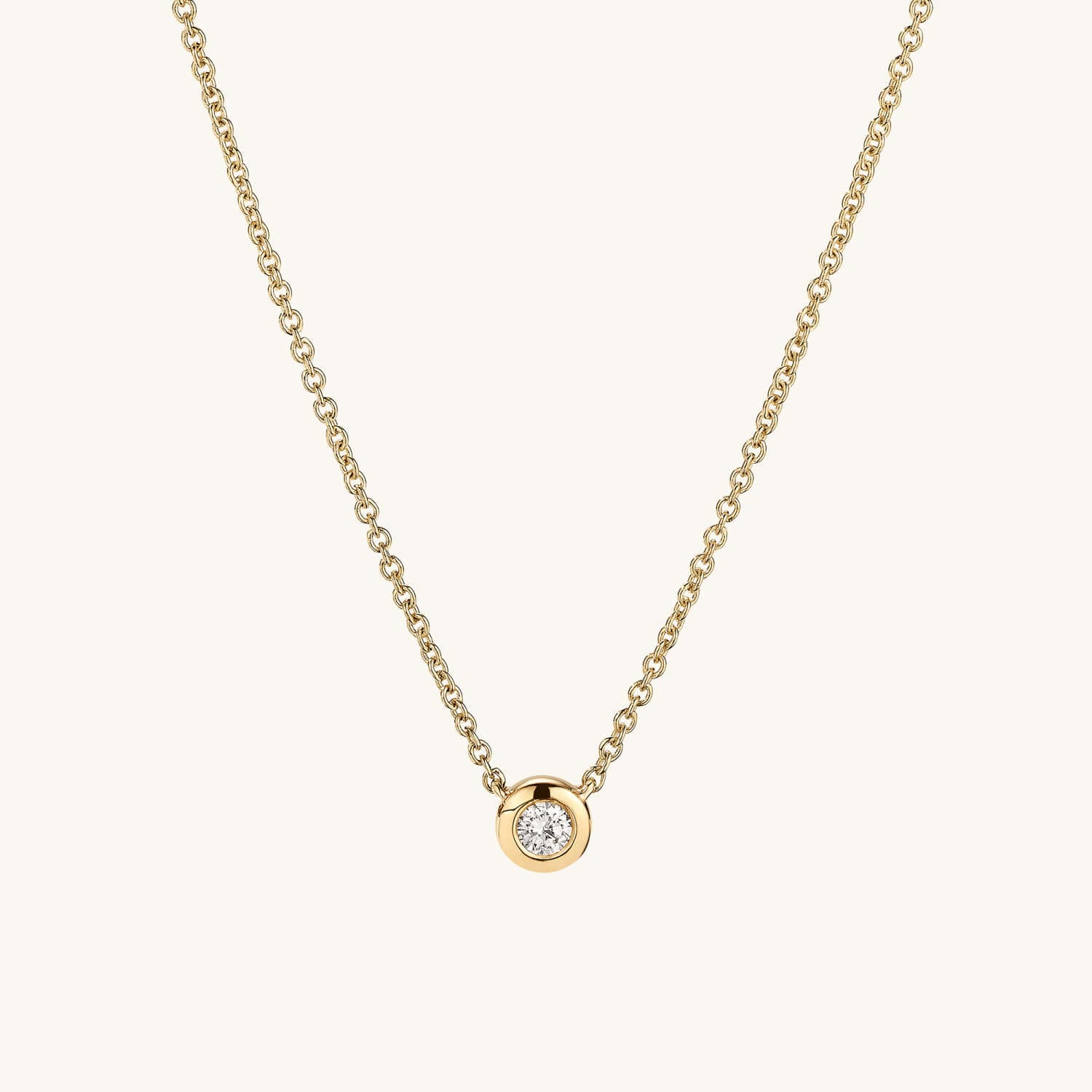 Solo Diamond Necklace Gold