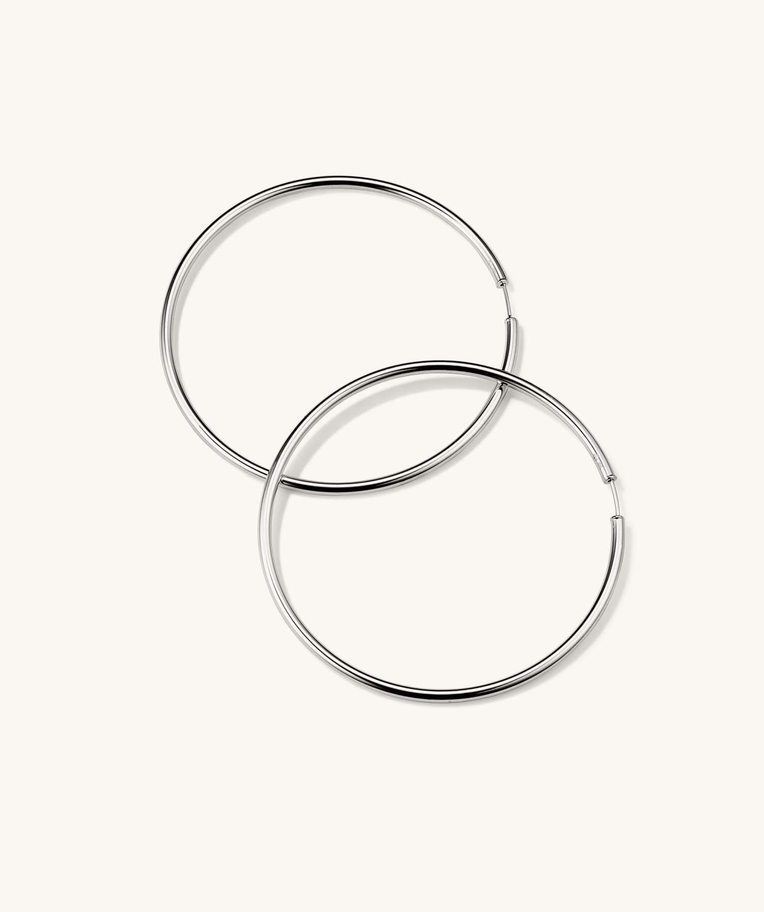 Silver Oversized Hoop Earrings