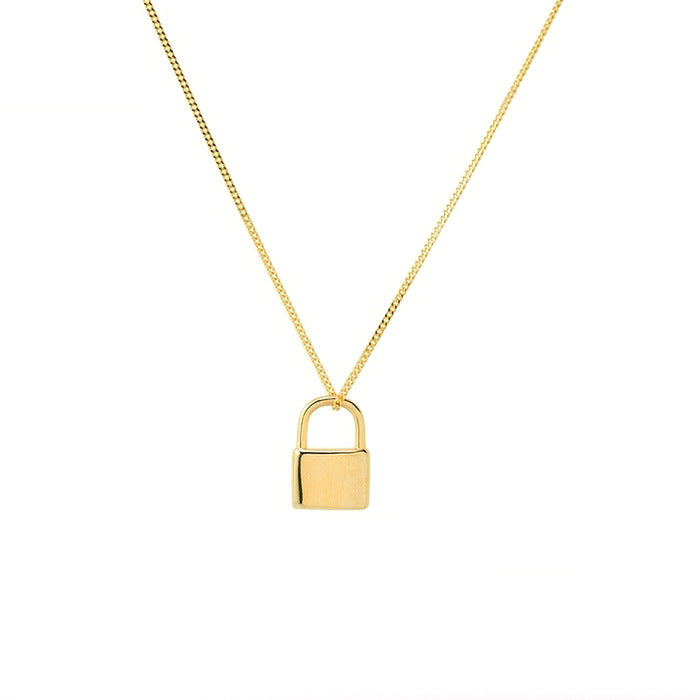 Pad lock Necklace Gold plated