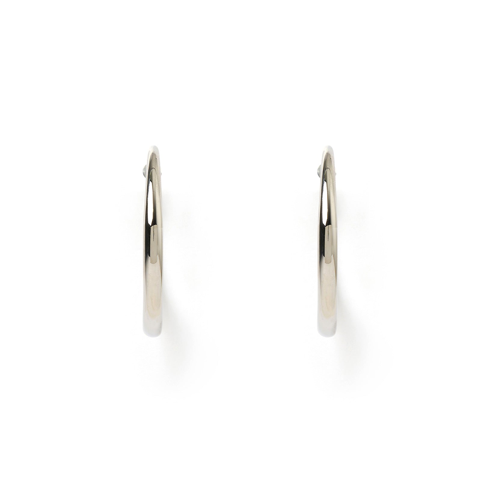 Riley Silver Hoop Earrings - Large 4