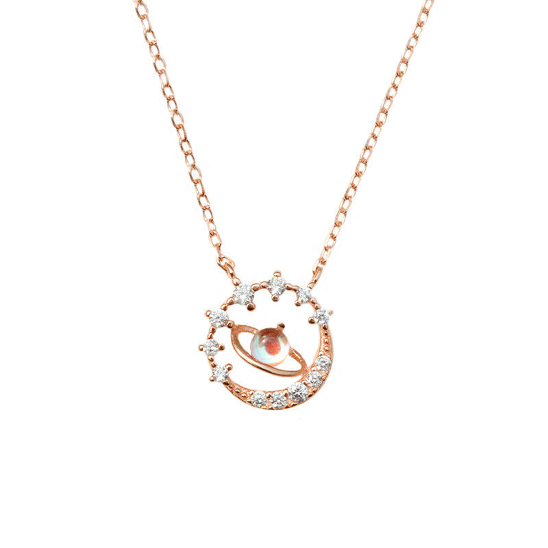 Rose Gold Silver Pendant Necklace