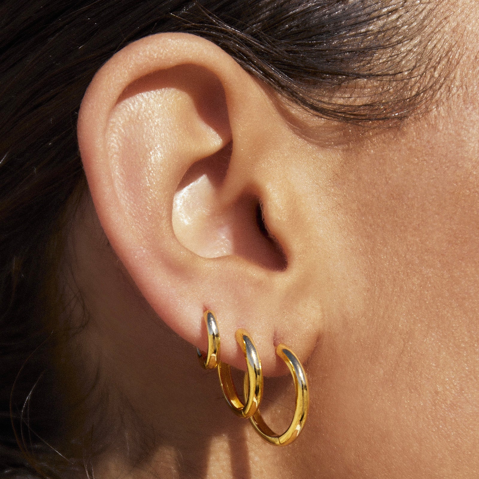 Scarlet Gold Hoop Earrings 2