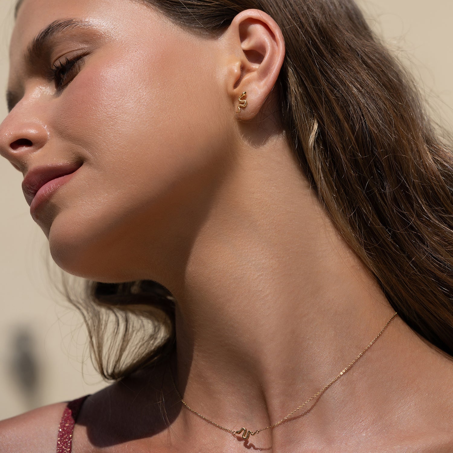 Serpent Gold Studs 3