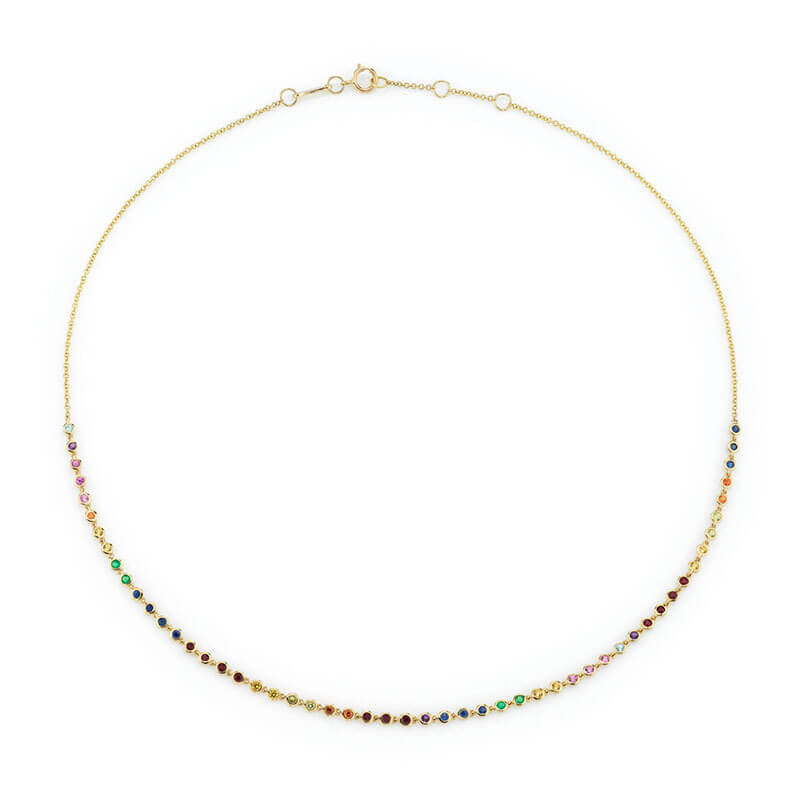 Multicolored Tennis Chain Necklace