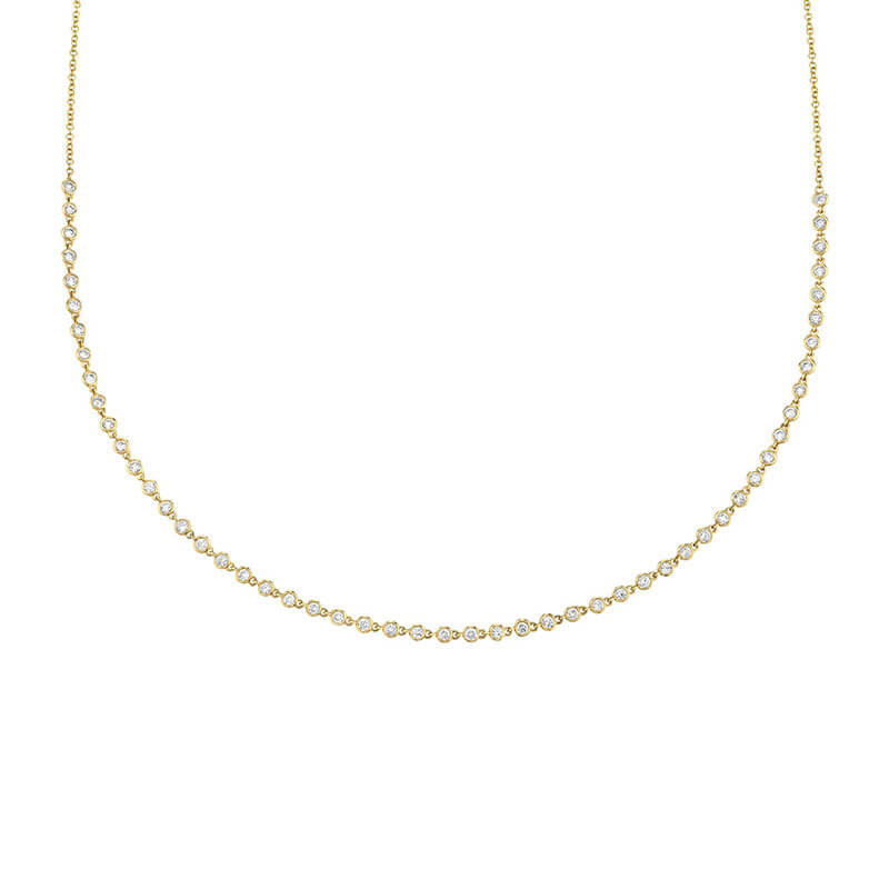 White Tennis Chain Necklace