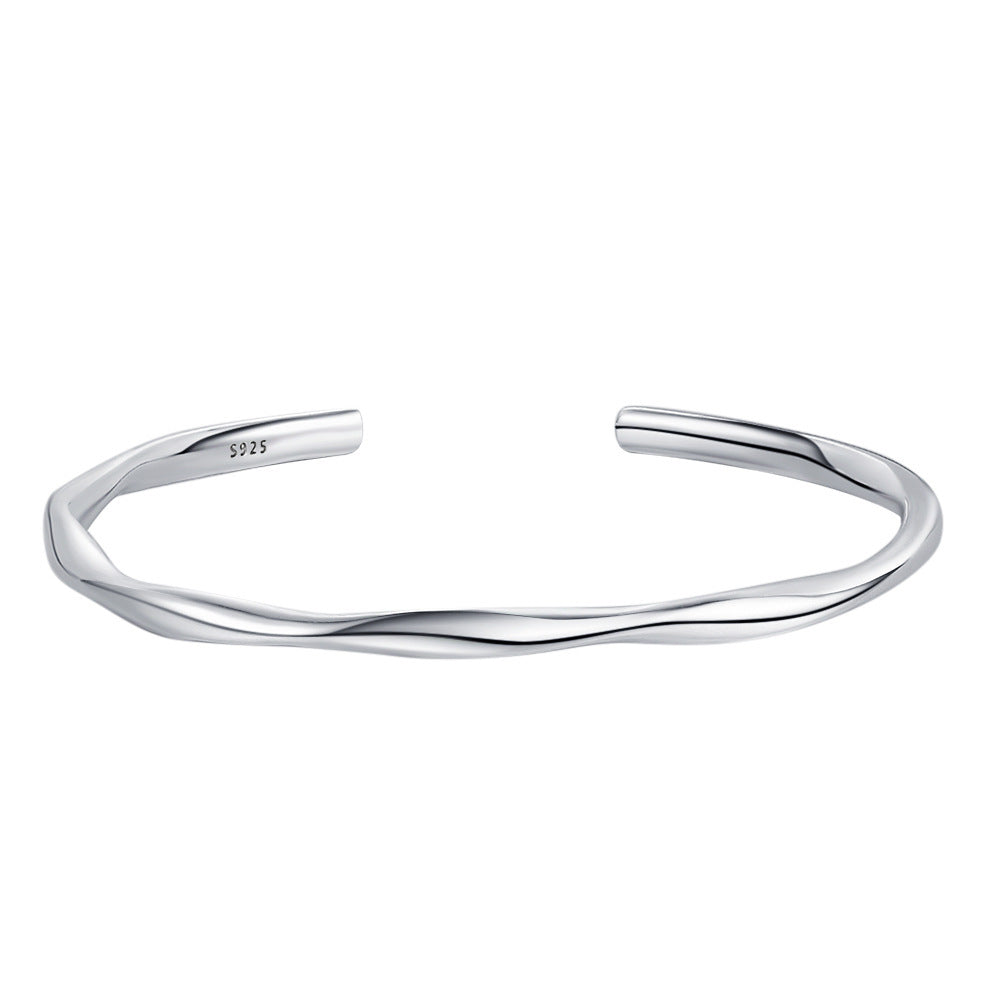 Silver Mobius Bracelet Simple Design