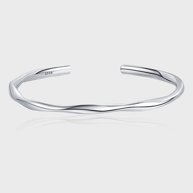 Silver Mobius Bracelet Simple Design