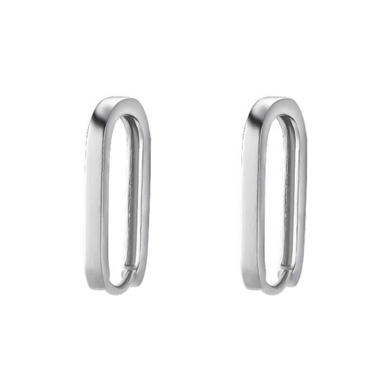 Big rectangle hoop earrings