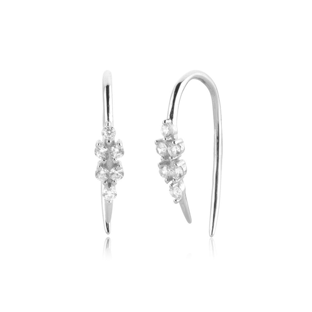 S925 Silver Zircon Stud Earrings