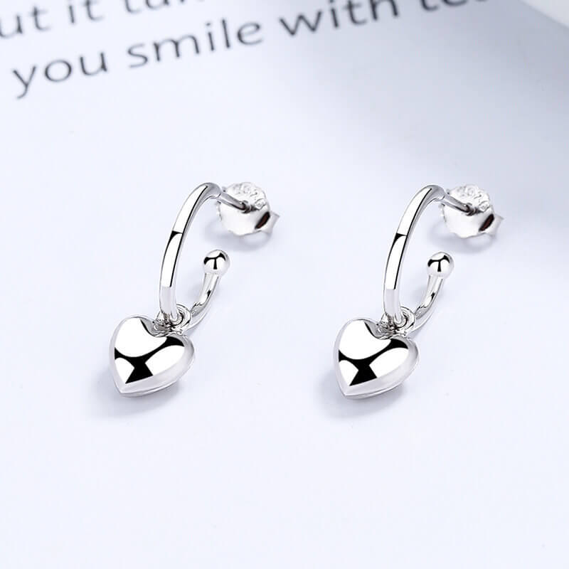 Simple Love Heart Earrings