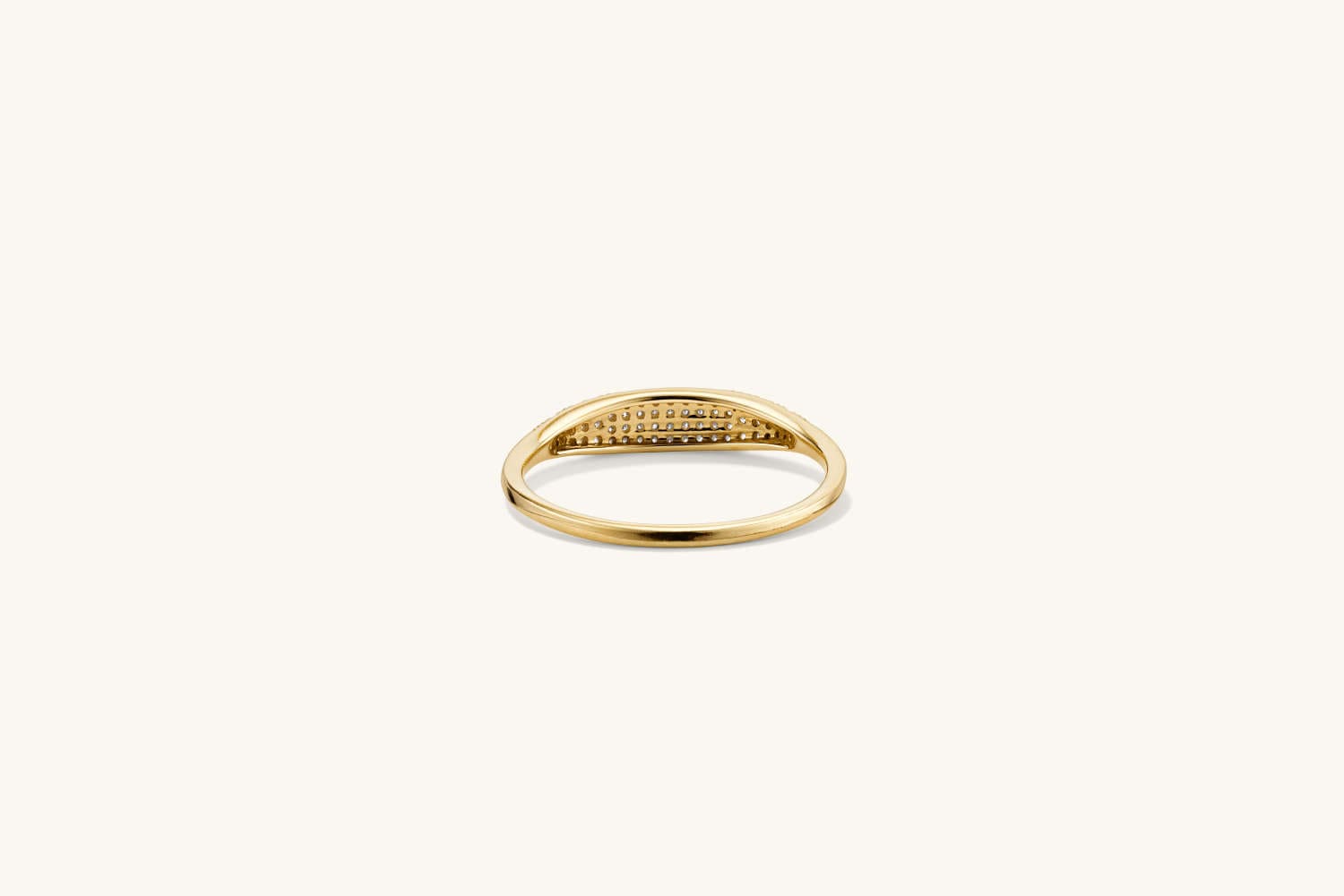 Slim Diamond Signet Ring