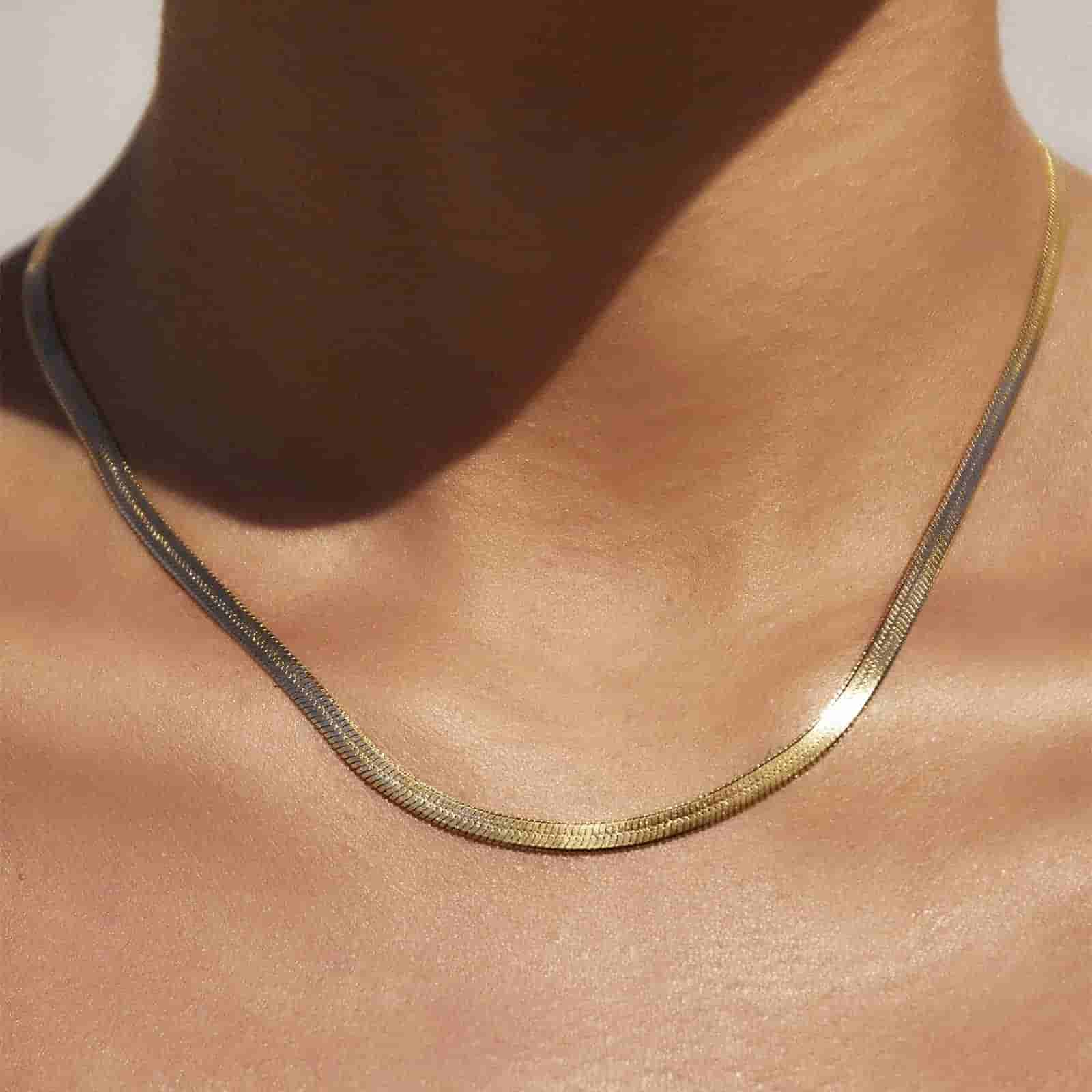 Snake Chain Necklace 14k Gold