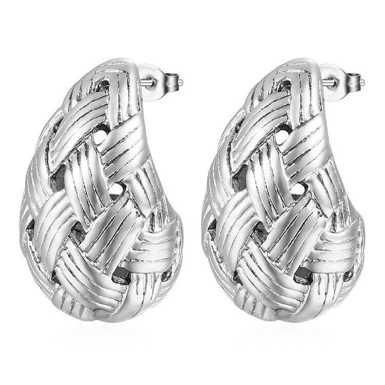 Bottega drop earrings silver