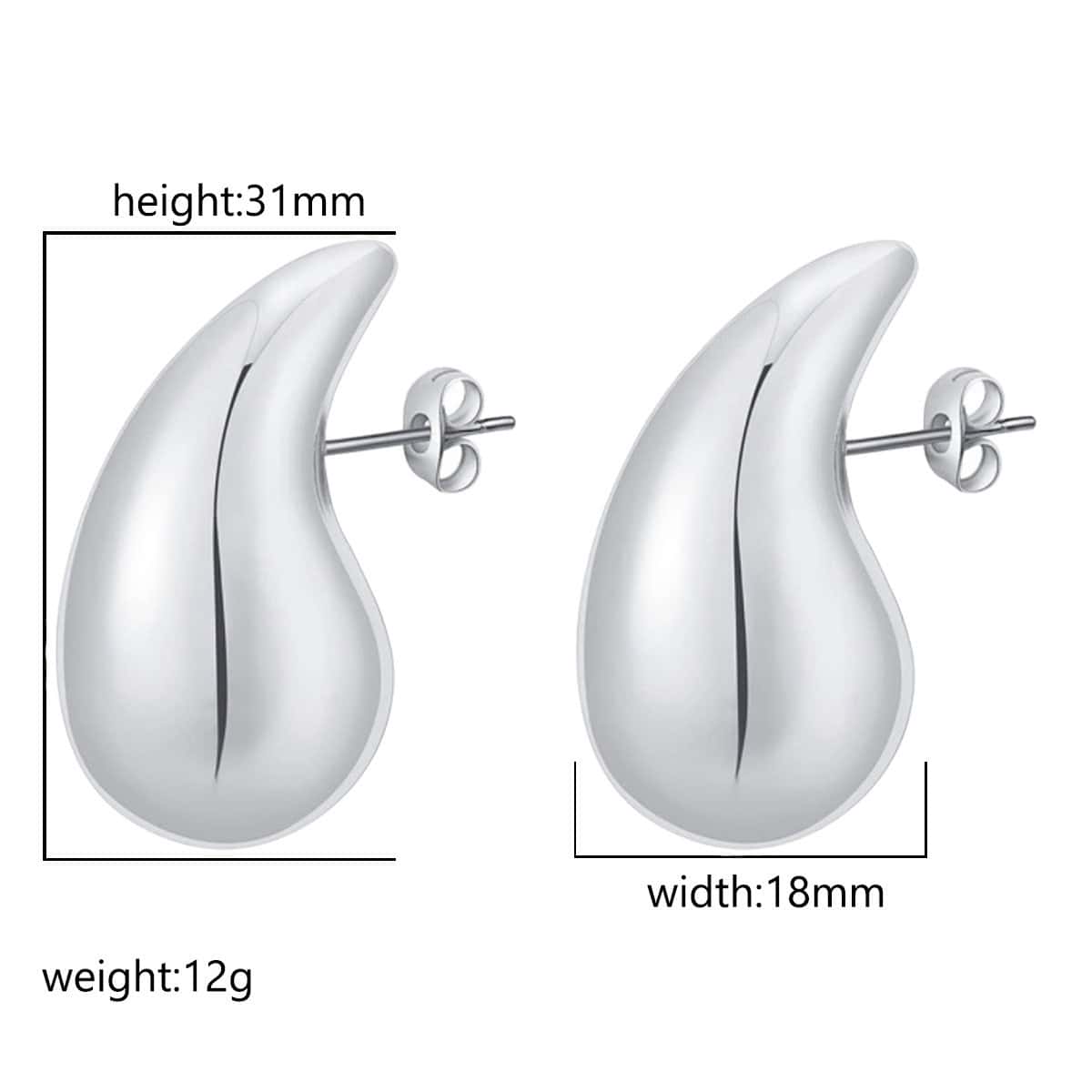 Stainless Steel Droplet Earrings for women