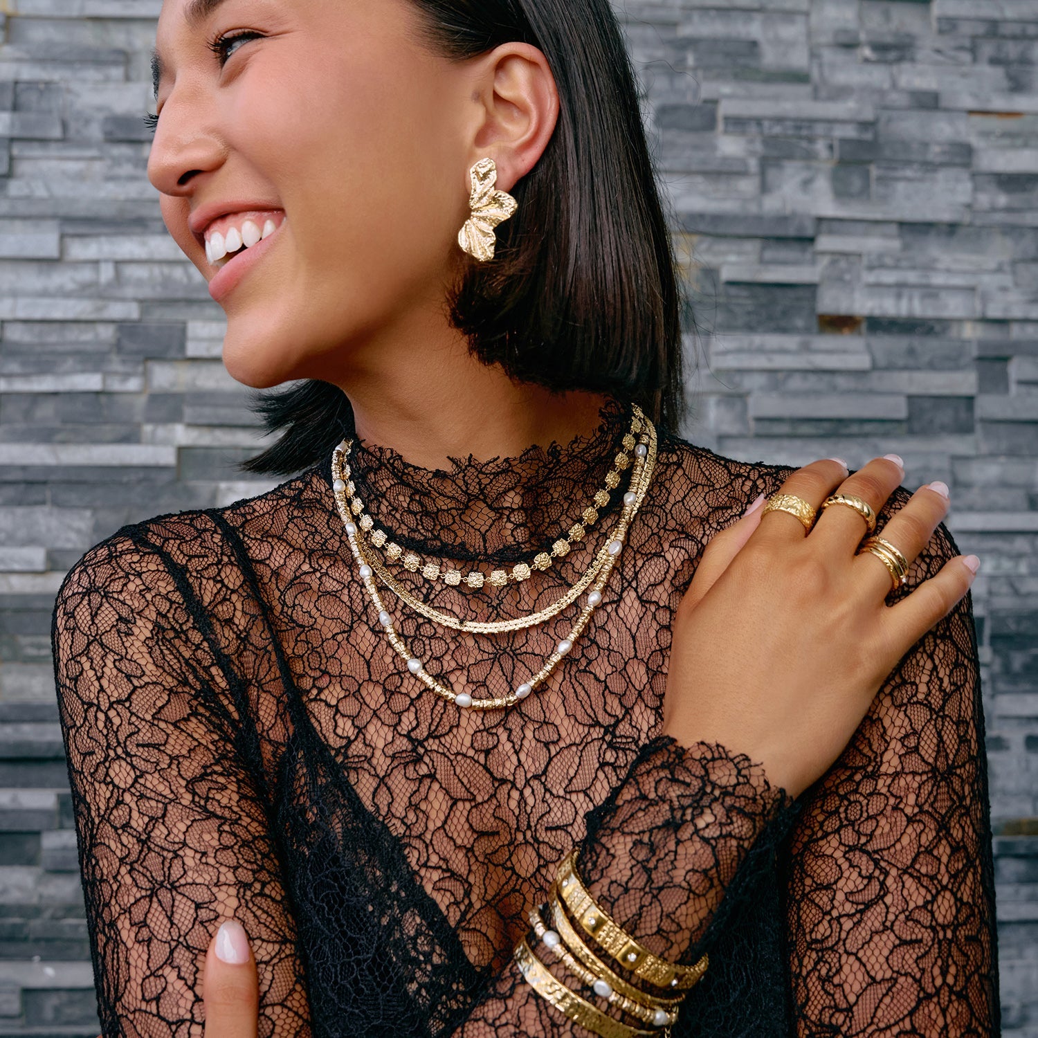 Stassia Gold Earrings 3