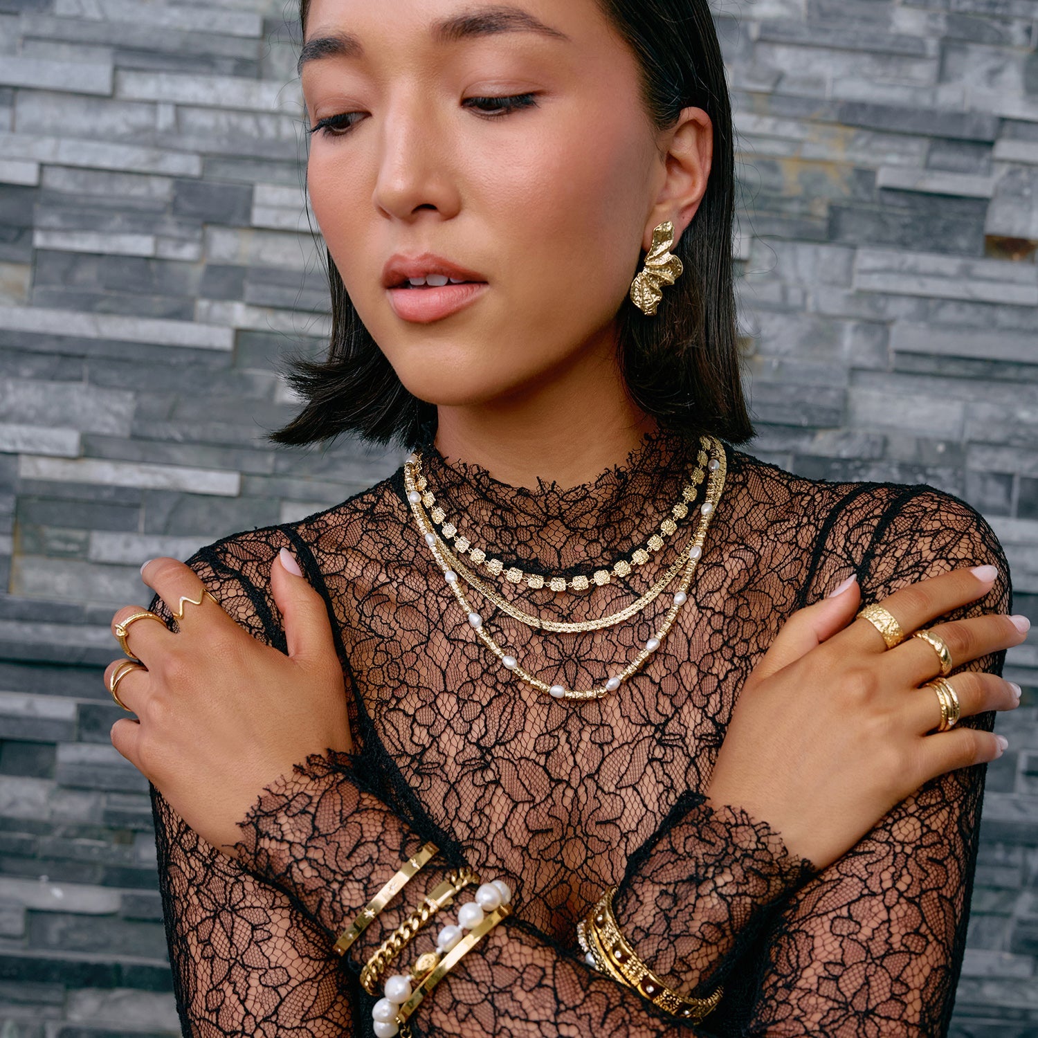 Stassia Gold Earrings 6